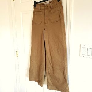 Everlane wide leg pants in color ocre